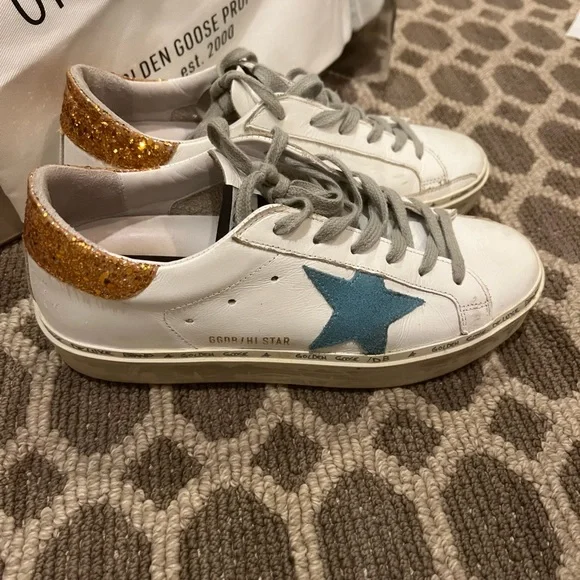 Golden goose hi star COL Q2 white leather sky sz.37 - Picture 2 of 10